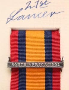 South Africa 1902 medal clasp bar