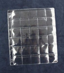 30 space coin collectors plastic sleeves