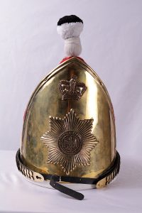 German brass helmet